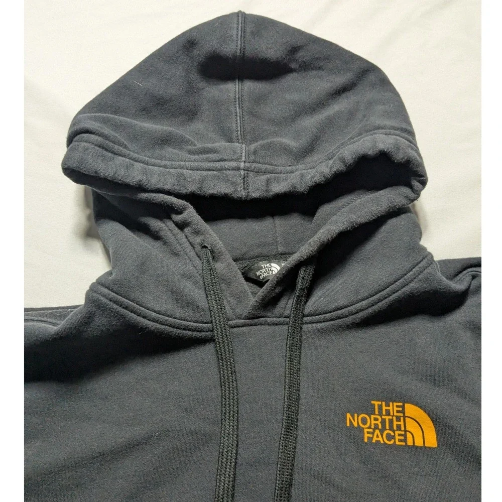 The North Face Men Small NEVER STOP EXPLORING Double-sided Logo Black Hoodie